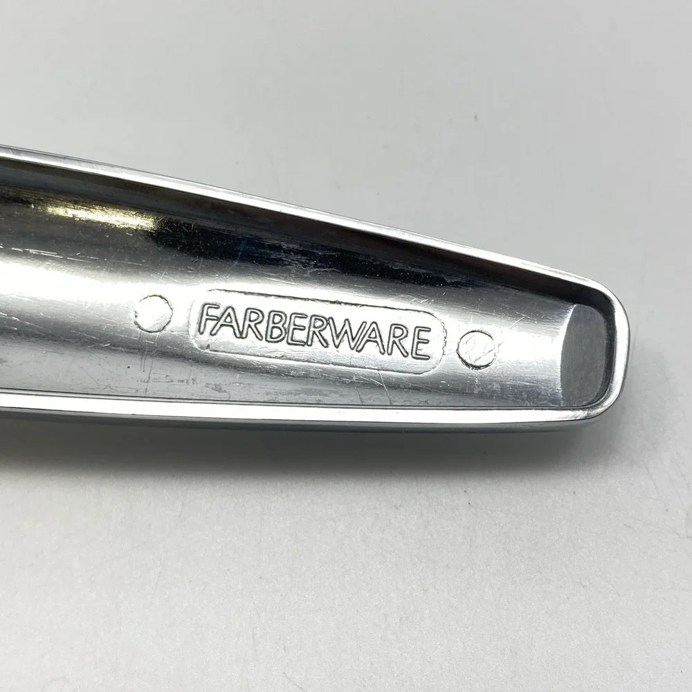 Farberware Garlic Press Easy Clean Wide Grip‎ Utensil Silver Chrome Plated Metal